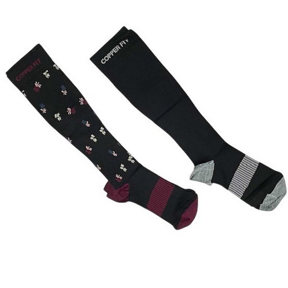 Copper Fit Knee High Compression Socks 2 pack Unisex S/M